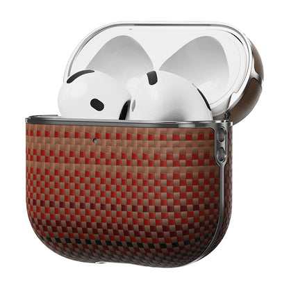 Airpods 4 Kılıf Aramid Fiber Pitaka Tactile Woven Sunset-Moonrise Serisi Sunset Kılıf