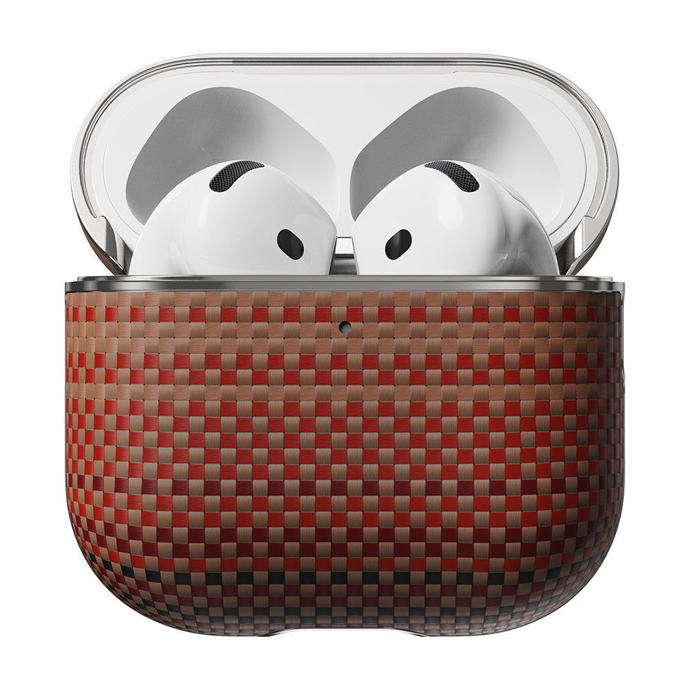 Airpods 4 Kılıf Aramid Fiber Pitaka Tactile Woven Sunset-Moonrise Serisi Sunset Kılıf