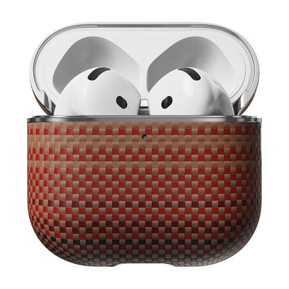 Airpods 4 Kılıf Aramid Fiber Pitaka Tactile Woven Sunset-Moonrise Serisi Sunset Kılıf