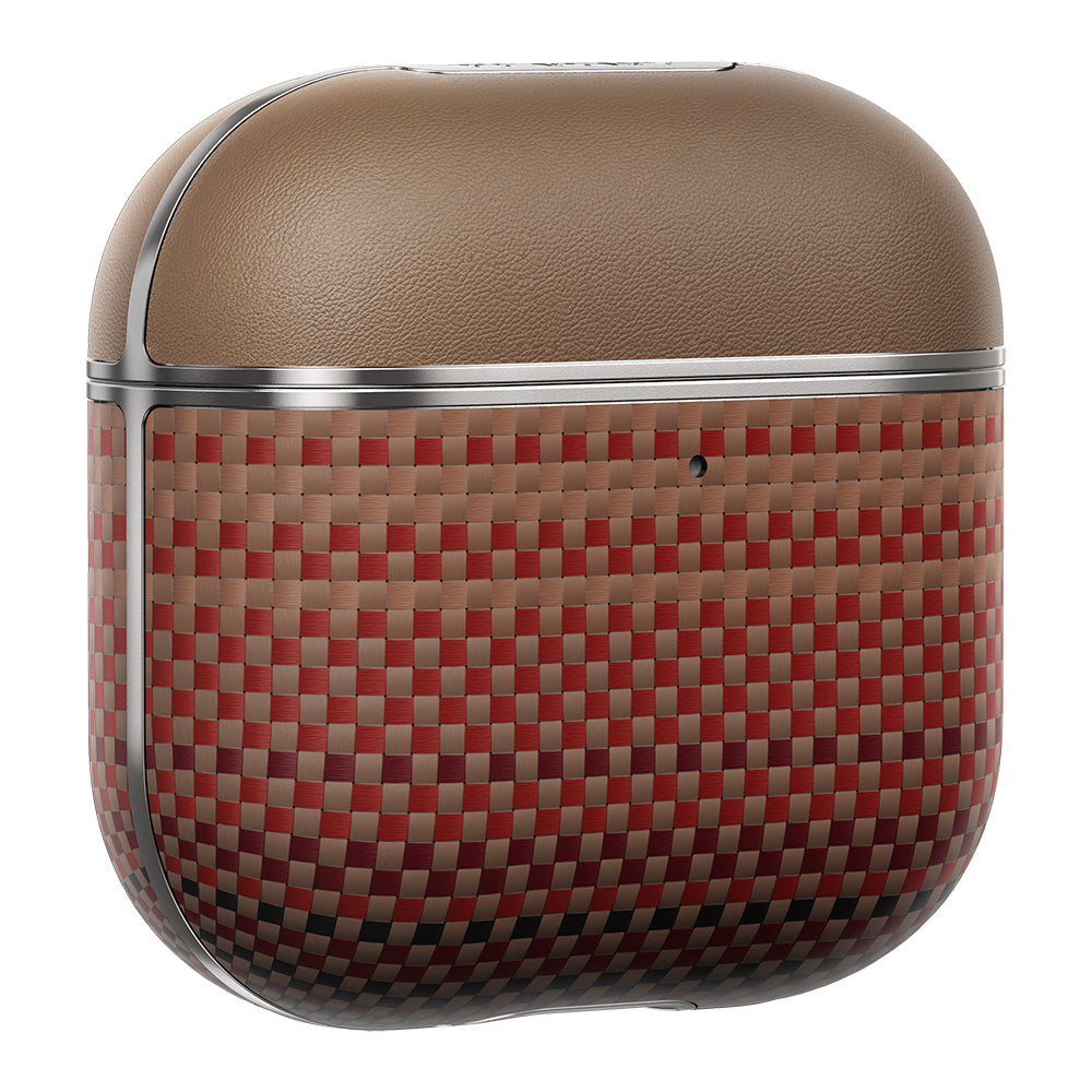 Airpods 4 Kılıf Aramid Fiber Pitaka Tactile Woven Sunset-Moonrise Serisi Sunset Kılıf