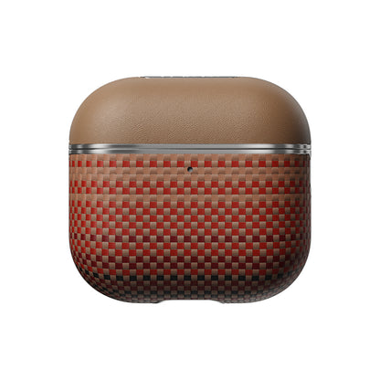 Airpods 4 Kılıf Aramid Fiber Pitaka Tactile Woven Sunset-Moonrise Serisi Sunset Kılıf