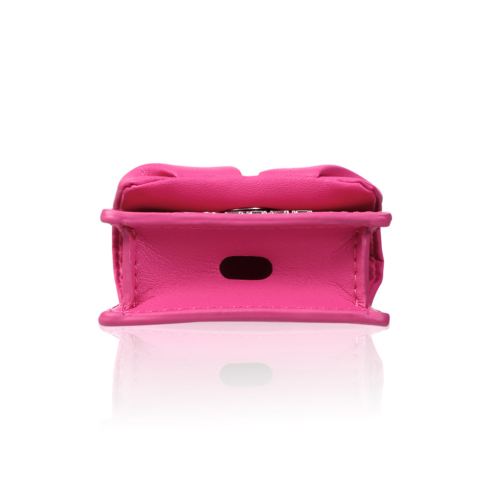 Airpods 4 Kılıf PU Deri Çanta Tasarımlı Taşlı Pynana Sugar Cube Serisi Kılıf