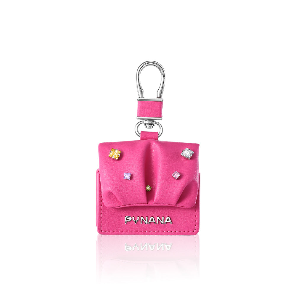 Airpods 4 Kılıf PU Deri Çanta Tasarımlı Taşlı Pynana Sugar Cube Serisi Kılıf