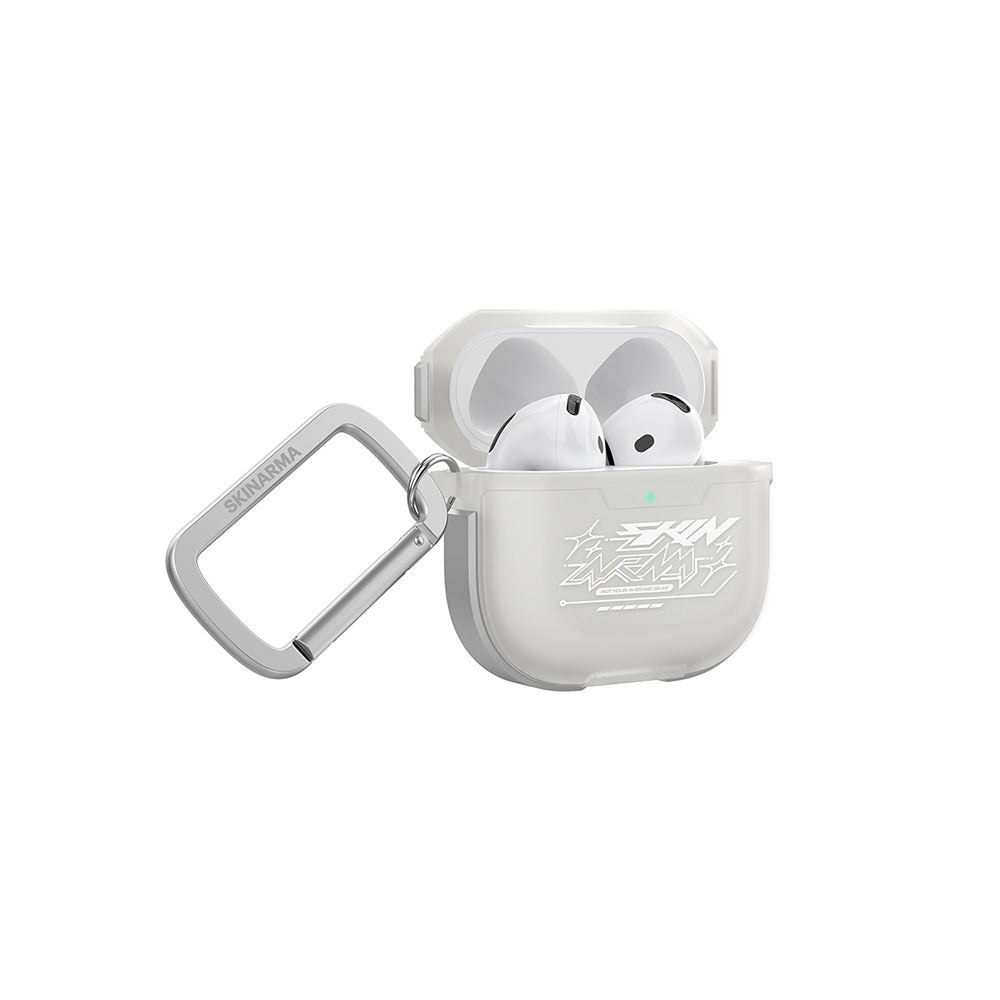 Airpods 4 Kılıf Skinarma Transparan Mat Tasarım Kinzoku Kılıf