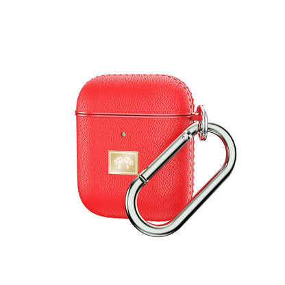 Airpods Kılıf Deri Görünümlü Askı Aparatlı Wlons Kılıf