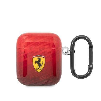 Airpods Kılıf Ferrari Orijinal Lisanslı IML Baskılı Klasik Logolu SF Desenli TPU Kılıf