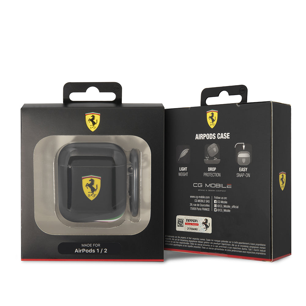 Airpods Kılıf Ferrari Orijinal Lisanslı IML Baskılı Klasik Logolu TPU Kılıf
