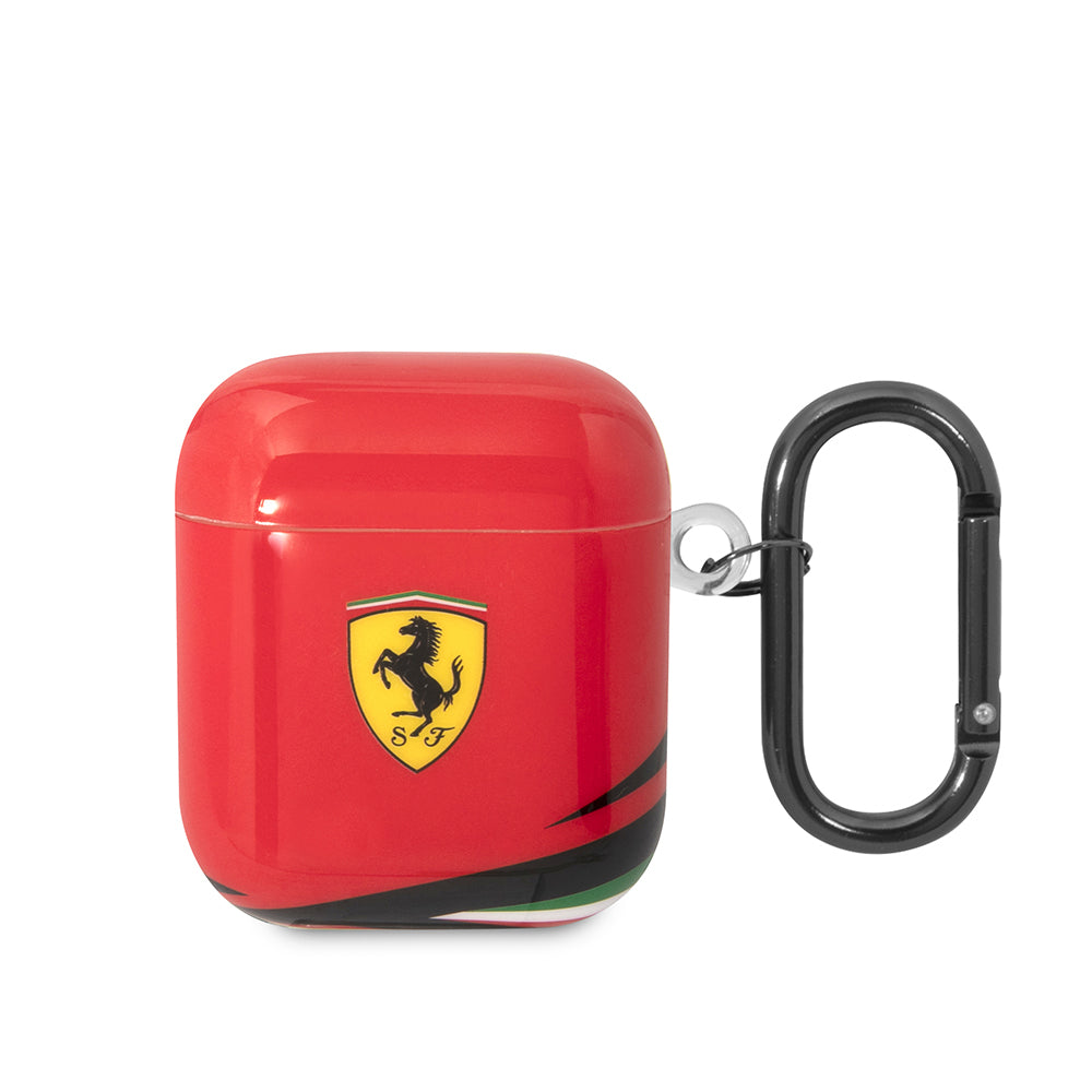 Airpods Kılıf Ferrari Orijinal Lisanslı IML Baskılı Klasik Logolu TPU Kılıf