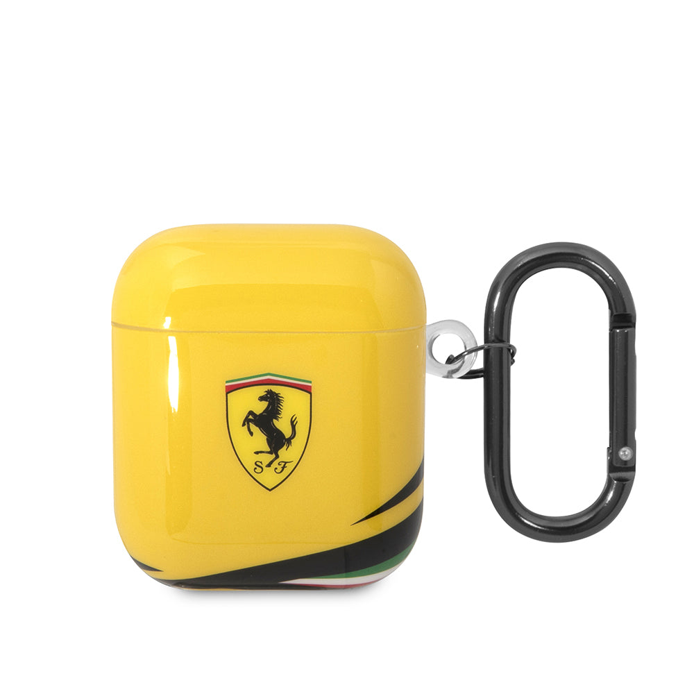 Airpods Kılıf Ferrari Orijinal Lisanslı IML Baskılı Klasik Logolu TPU Kılıf