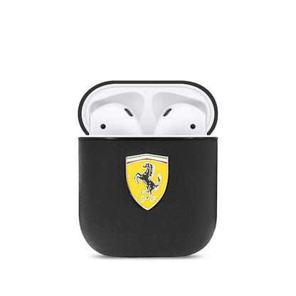 Airpods Kılıf Ferrari Orijinal Lisanslı PU Deri Metal Logolu SF Arka Yüzey Yazılı Kılıf