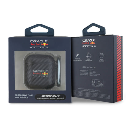 Airpods Kılıf Redbull Orijinal Lisanslı PU Karbon Fiber Tasarımlı Askı Aparatlı Kılıf