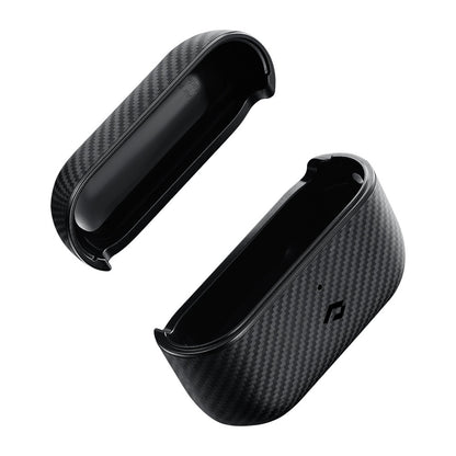Airpods Pro 2 Kılıf 600D Aramid Fiber Pitaka Classic Serisi Black-Grey Twill Kılıf