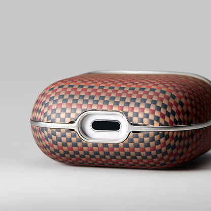 Airpods Pro 2 Kılıf Aramid Fiber Pitaka Tactile Woven Sunset-Moonrise Serisi Sunset Kılıf