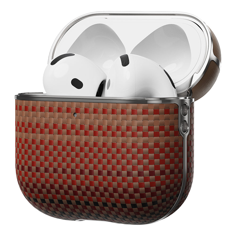 Airpods Pro 2 Kılıf Aramid Fiber Pitaka Tactile Woven Sunset-Moonrise Serisi Sunset Kılıf