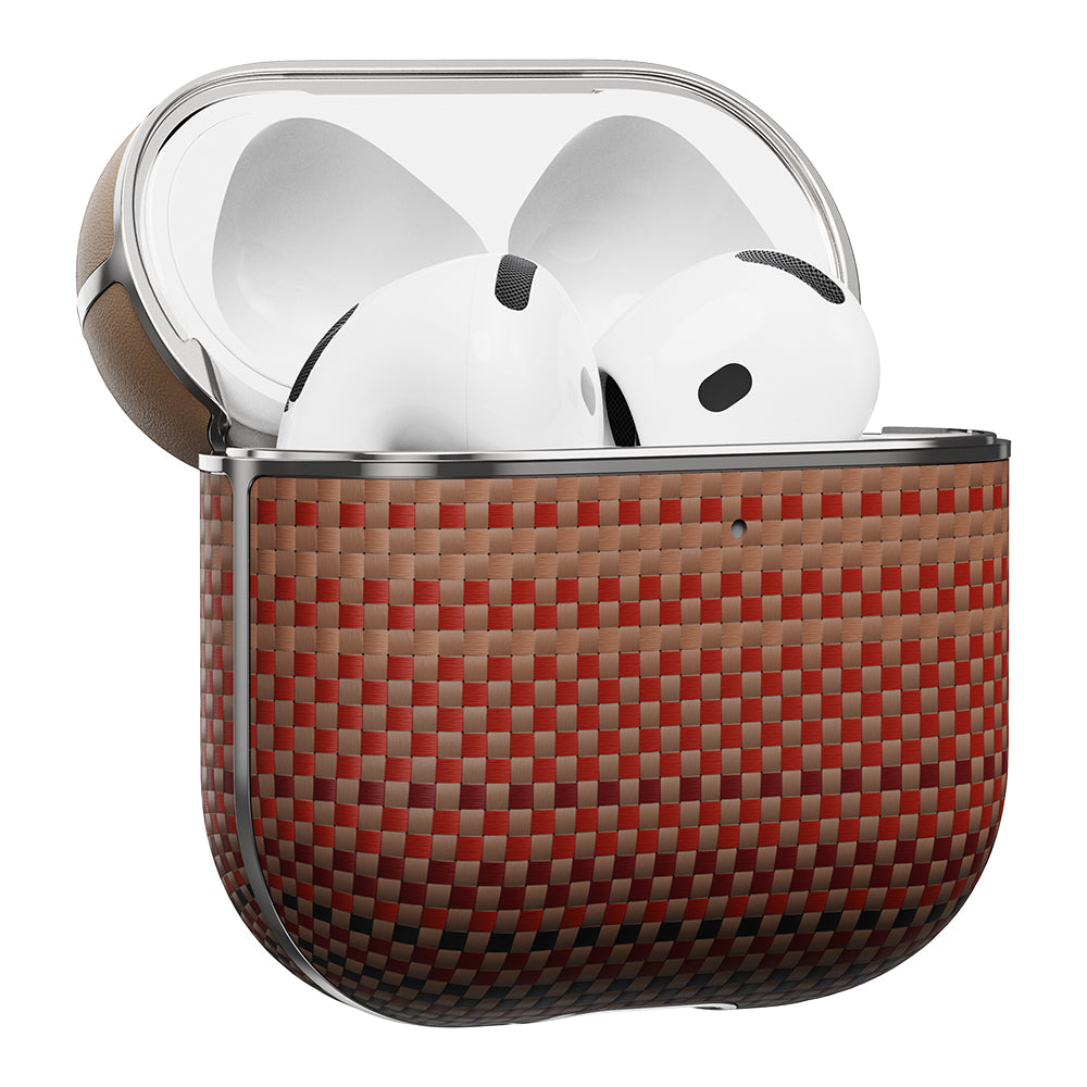 Airpods Pro 2 Kılıf Aramid Fiber Pitaka Tactile Woven Sunset-Moonrise Serisi Sunset Kılıf
