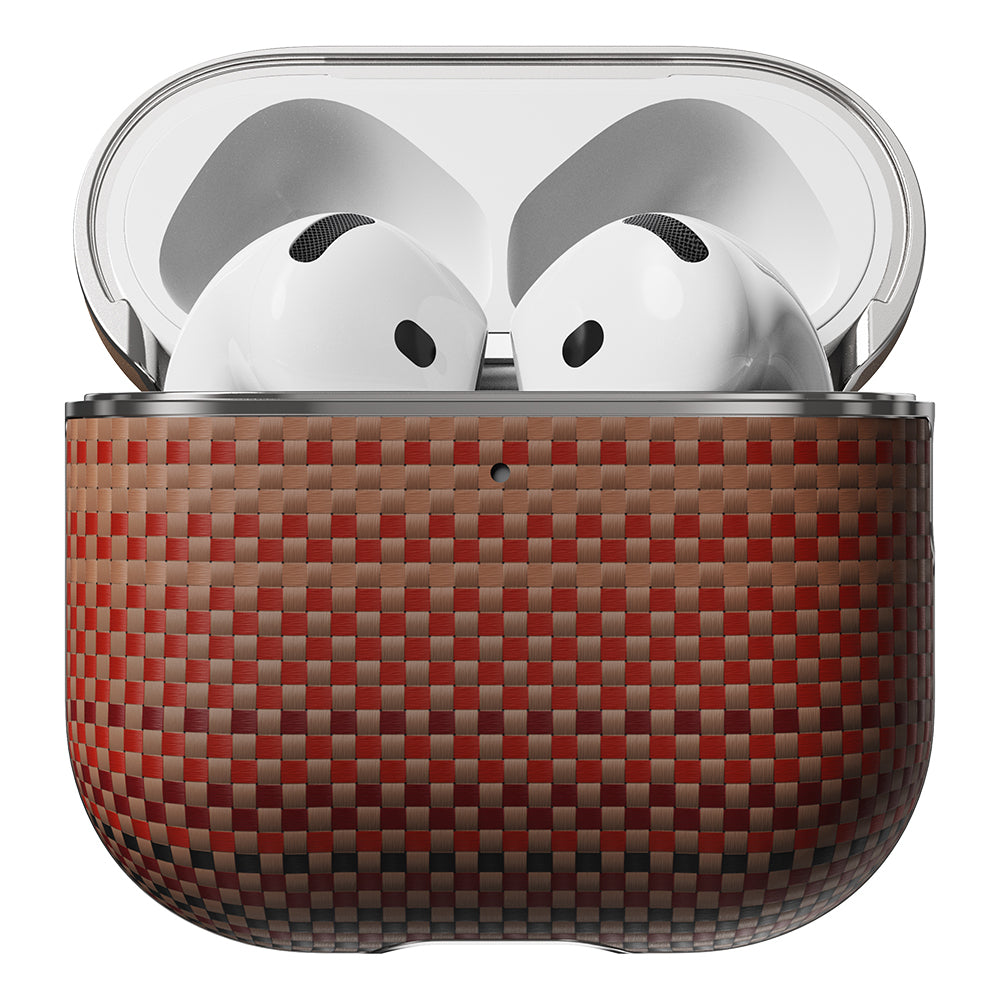 Airpods Pro 2 Kılıf Aramid Fiber Pitaka Tactile Woven Sunset-Moonrise Serisi Sunset Kılıf