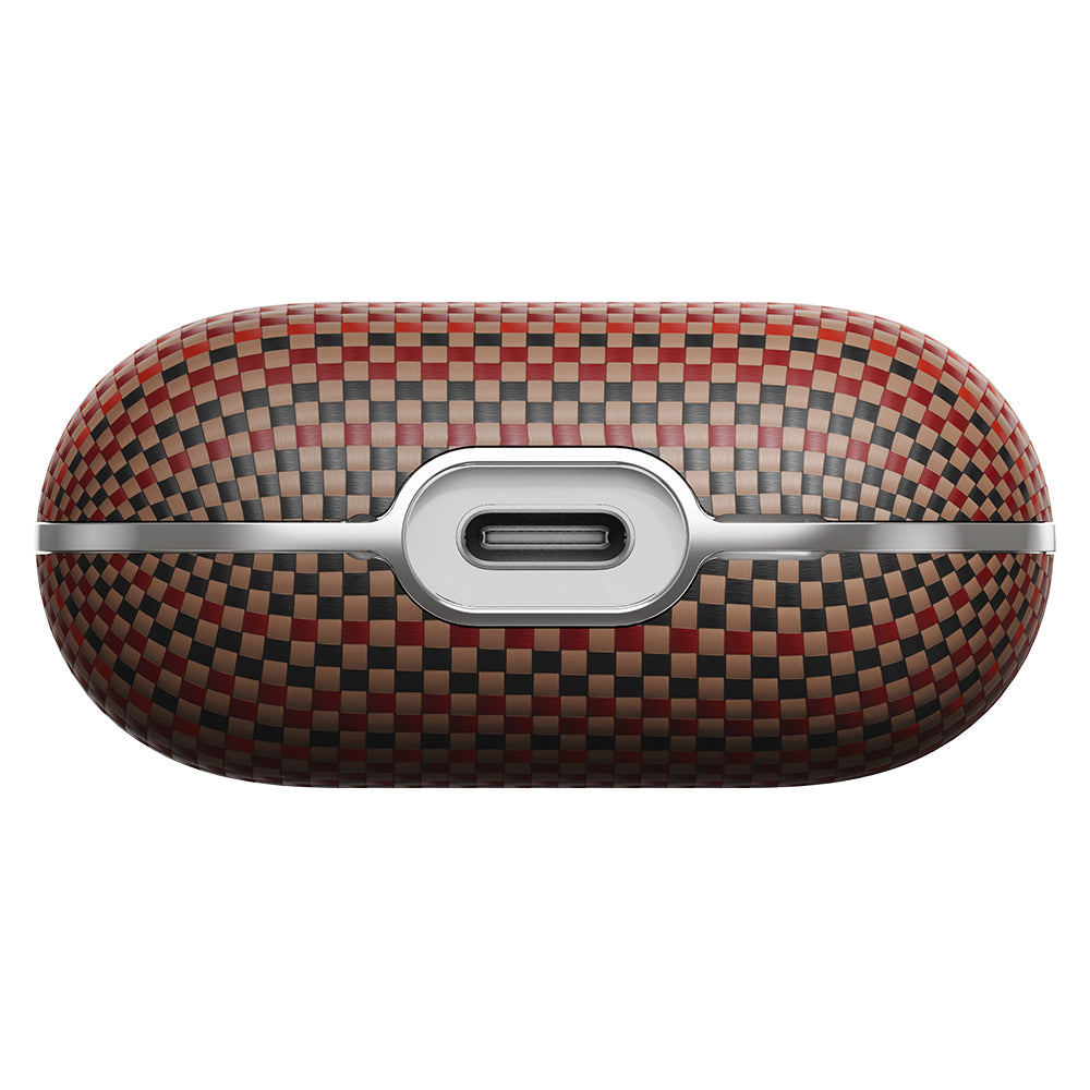 Airpods Pro 2 Kılıf Aramid Fiber Pitaka Tactile Woven Sunset-Moonrise Serisi Sunset Kılıf