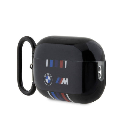 Airpods Pro 2 Kılıf BMW Orijinal Lisanslı Çoklu Renkli Çizgili Çift IMD Baskı Logolu Kılıf