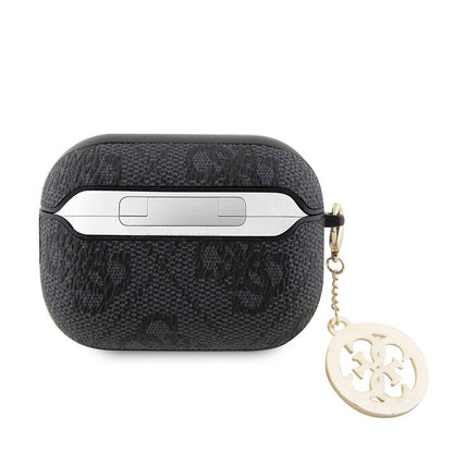 Airpods Pro 2 Kılıf Guess Orijinal Lisanslı 4G Desenli Taşlı 4G Süs Zincirli Kılıf