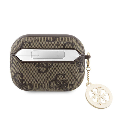 Airpods Pro 2 Kılıf Guess Orijinal Lisanslı 4G Desenli Taşlı 4G Süs Zincirli Kılıf