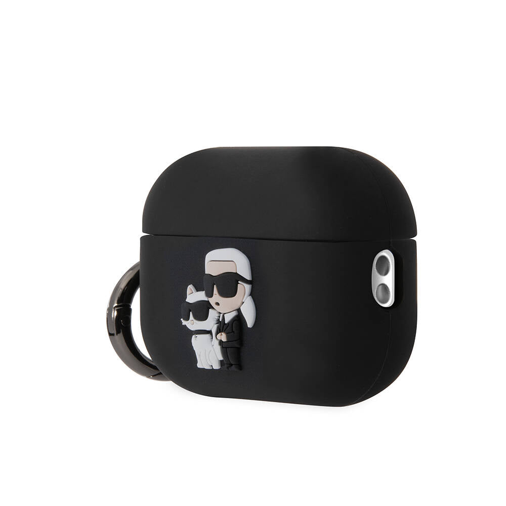 Airpods Pro 2 Kılıf Karl Lagerfeld Orijinal Lisanslı Karl & Choupette 3D Silikon Kılıf