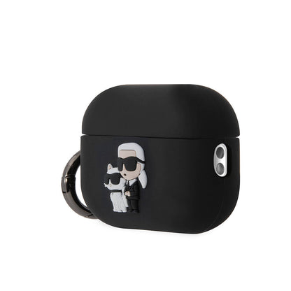 Airpods Pro 2 Kılıf Karl Lagerfeld Orijinal Lisanslı Karl & Choupette 3D Silikon Kılıf
