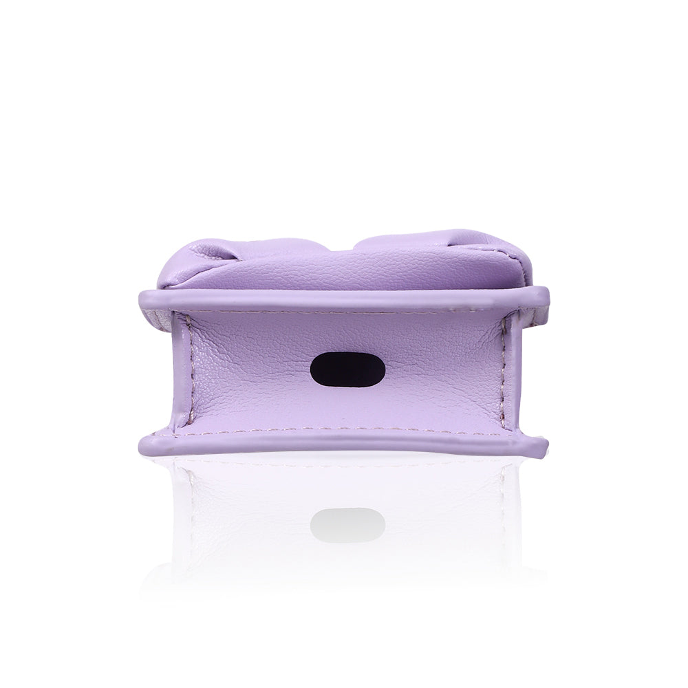 Airpods Pro 2 Kılıf PU Deri Çanta Tasarımlı Taşlı Pynana Sugar Cube Serisi Kılıf