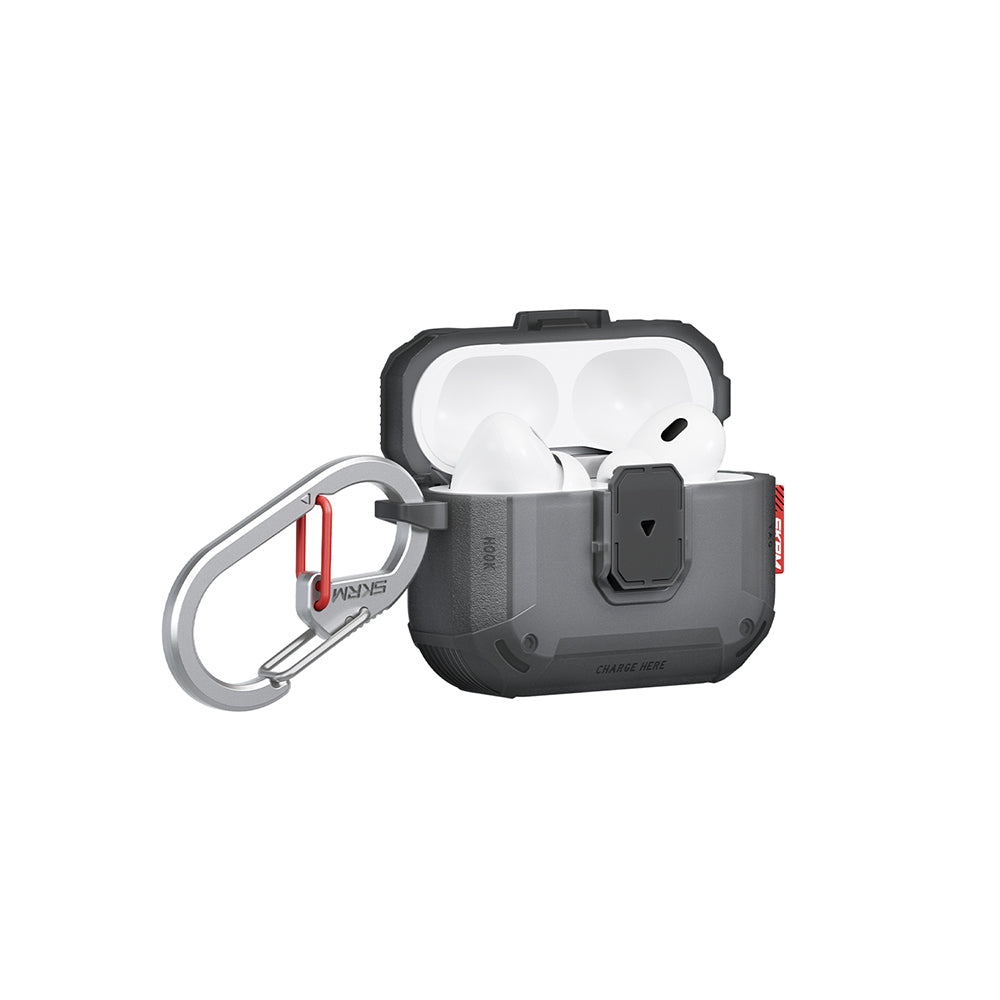 Airpods Pro 3 Kılıf Airbagli Yivli Köşe Kilit Tasarımlı 360 Derece Koruma Skinarma Mecha LE Kılıf