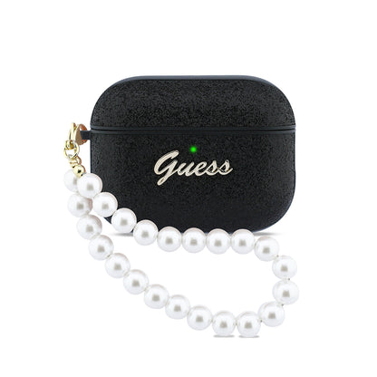 Airpods Pro 3 Kılıf Guess Glitter İnci Bilek Askılı Kılıf