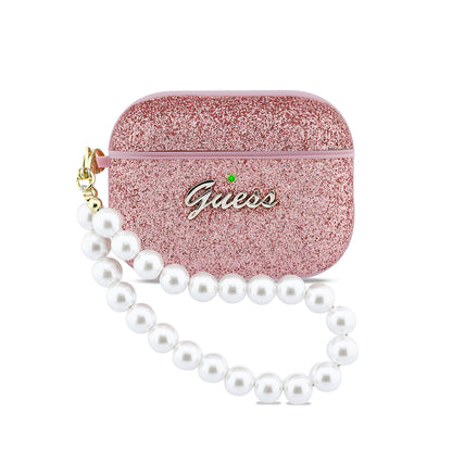 Airpods Pro 3 Kılıf Guess Glitter İnci Bilek Askılı Kılıf