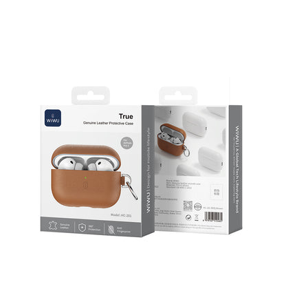 AirPods Pro 3 Wiwu HC-201 Parmak İzi Bırakmayan Deri Kılıf
