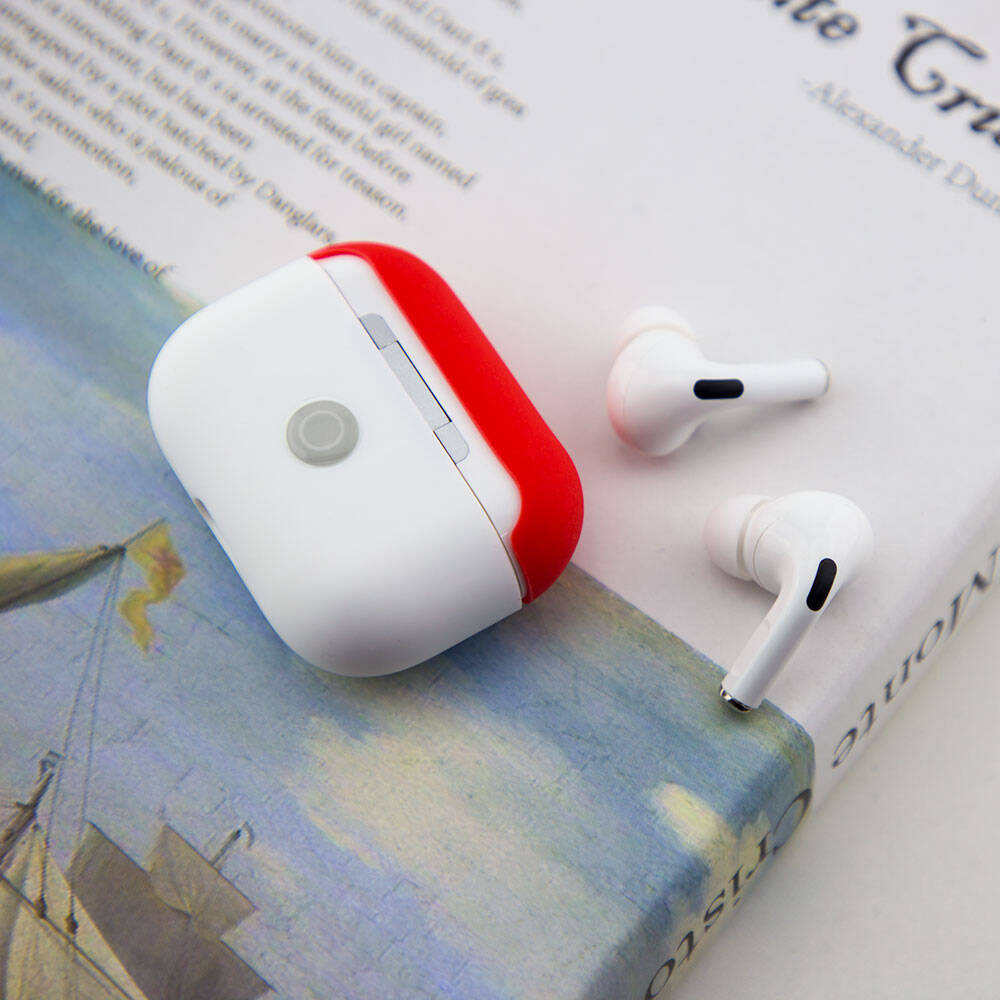 Airpods Pro Kılıf Boyun Askılı Parlayan Düğmeli Lisanslı Switcheasy Colors Silikon Kılıf