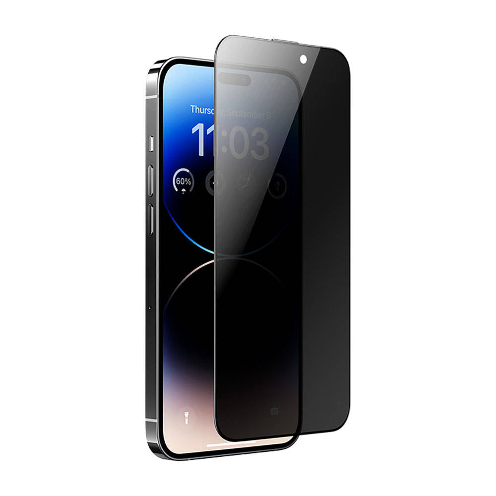 iPhone 14 Pro Max Hidrofobik Ve Oleofobik Özellikli Benks Privacy Air Shield Ekran Koruyucu 10'lu Paket