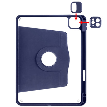 iPad 10.2 (8.Nesil) Kılıf Zore Termik Kalem Bölmeli Dönebilen Standlı Kılıf