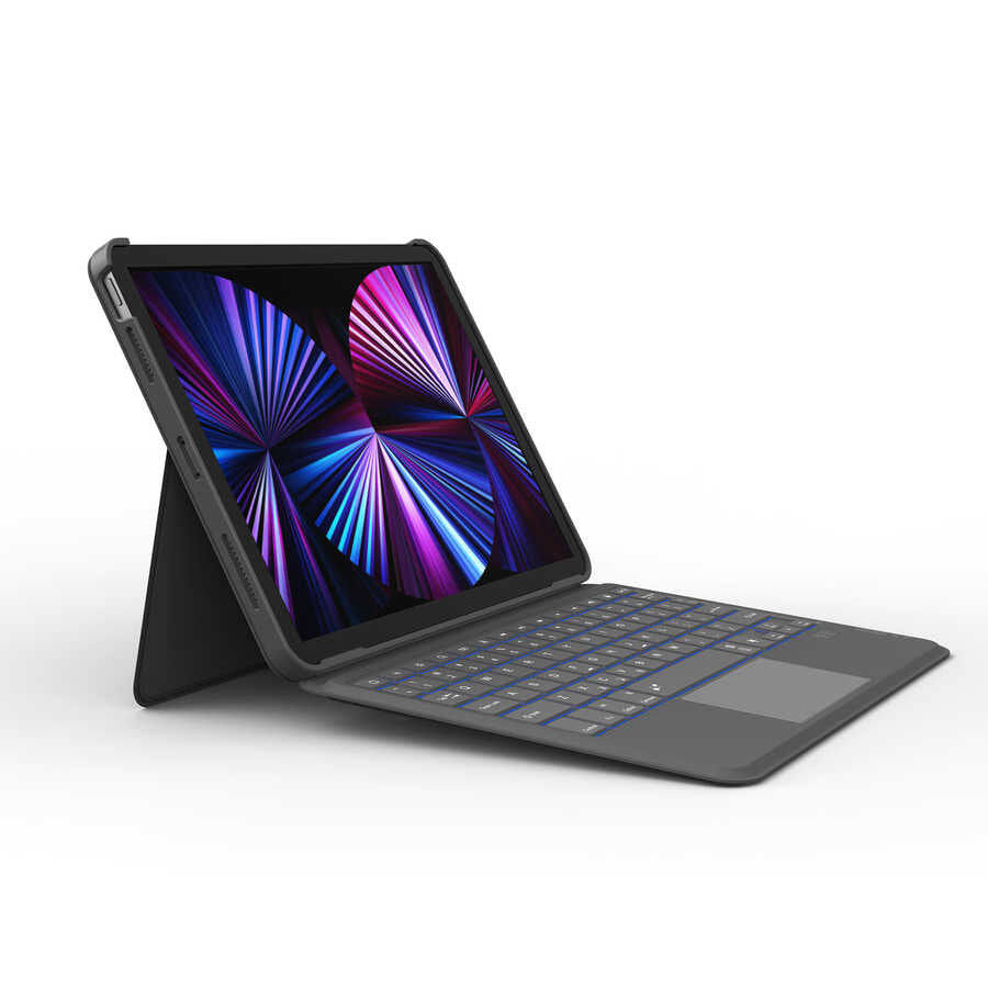 iPad 10.2 (8.Nesil) Wiwu Combo Led Işıklı Magnetik Standlı Klavyeli Kılıf