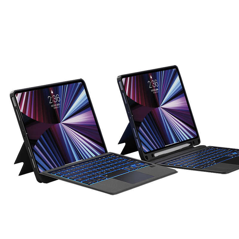 iPad 10.2 (8.Nesil) Wiwu Mag Touch Klavyeli Standlı Kılıf