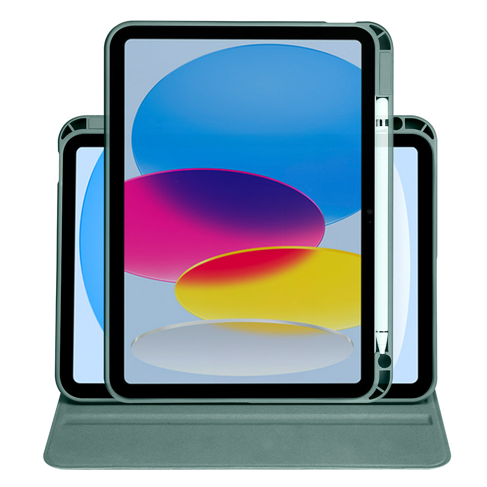 iPad 10.9 2022 (10.Nesil) Kılıf Zore Termik Kalem Bölmeli Dönebilen Standlı Kılıf