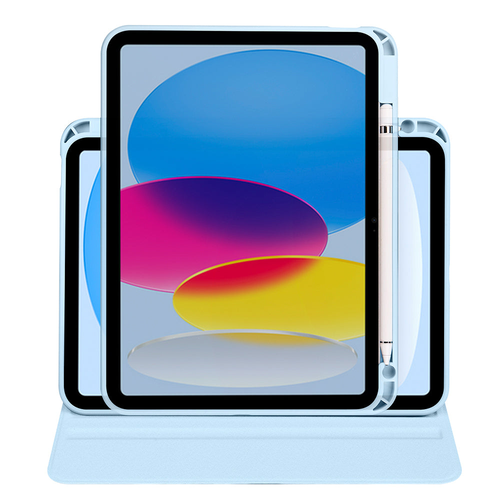 iPad 10.9 2022 (10.Nesil) Kılıf Zore Termik Kalem Bölmeli Dönebilen Standlı Kılıf