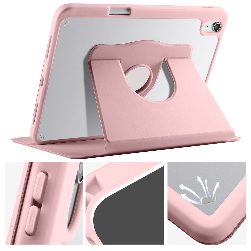 iPad 10.9 2022 (10.Nesil) Kılıf Zore Termik Kalem Bölmeli Dönebilen Standlı Kılıf