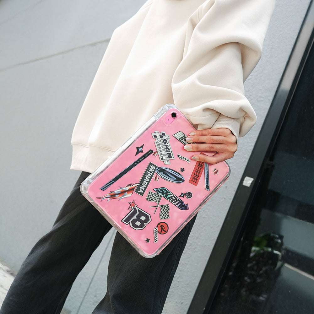 iPad 11.Nesil 2025 Kılıf Skinarma Kalemlikli Arkası Şeffaf Standlı Magnetik Zeta Kılıf