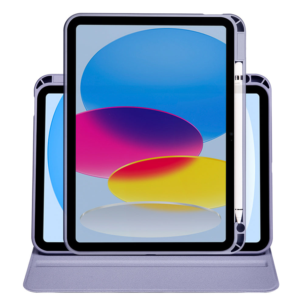 iPad 11.Nesil 2025 Kılıf Zore Termik Kalem Bölmeli Dönebilen Standlı Kılıf