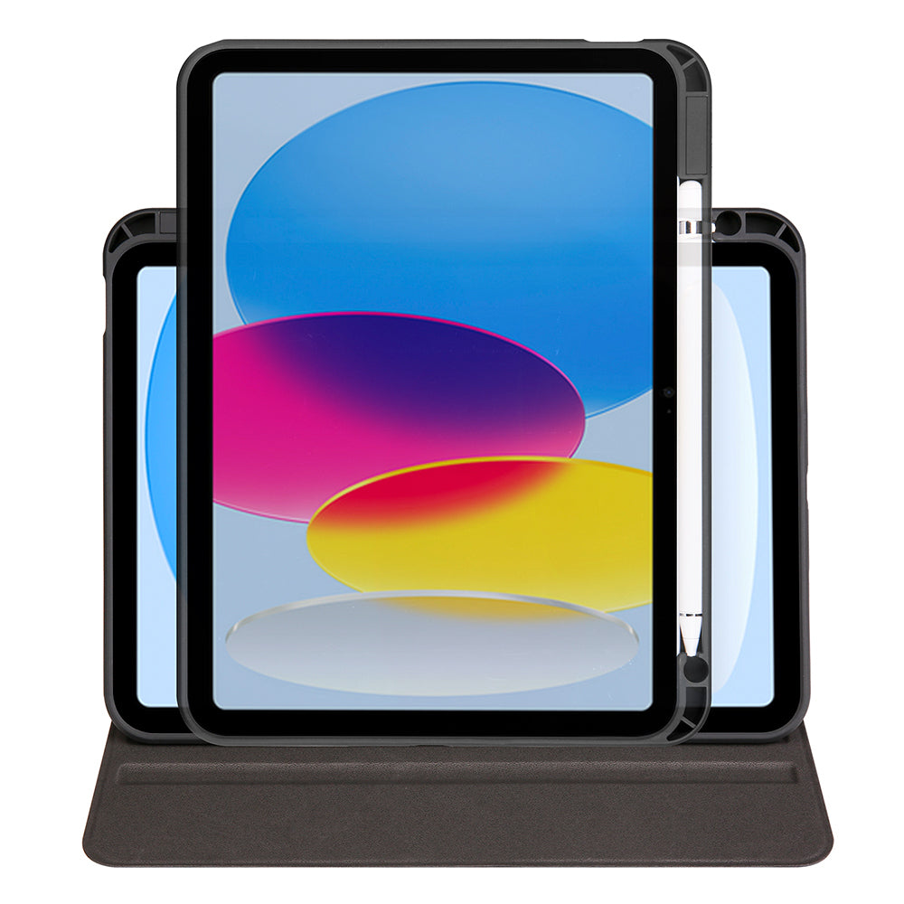 iPad 11.Nesil 2025 Kılıf Zore Termik Kalem Bölmeli Dönebilen Standlı Kılıf