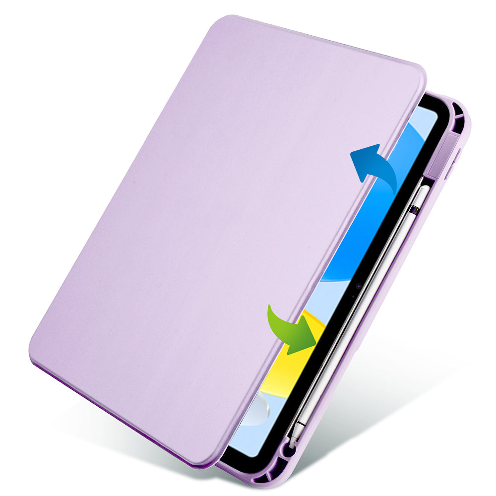 iPad 11.Nesil 2025 Kılıf Zore Termik Kalem Bölmeli Dönebilen Standlı Kılıf