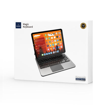 iPad 11.Nesil 2025 Wiwu MK-003 Gizli Kalem Bölmeli Klavyeli Standlı Kılıf