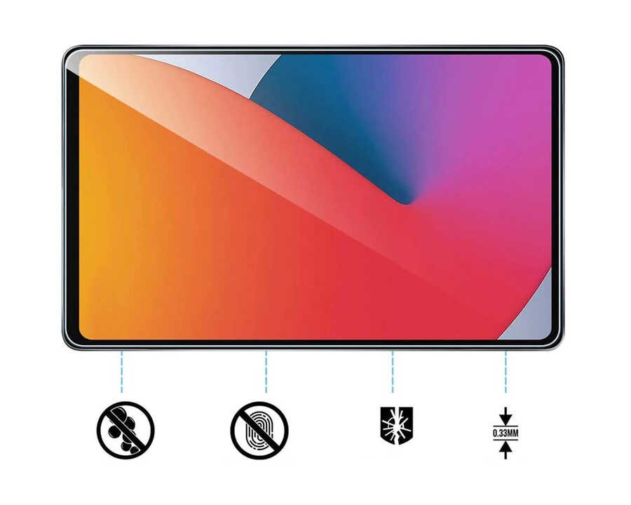 iPad 11.Nesil 2025 Zore 5in1 Tablet Temperli Cam Ekran Koruyucu