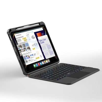iPad Air 10.9 2020 (4.Nesil) Wiwu MK-007 Combo Pro Kalem Bölmeli Klavyeli Standlı Kılıf