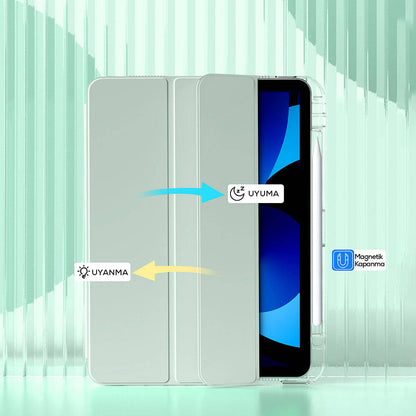 iPad Air 11 2024 Kılıf Magnetik Ayrılabilen Airbagli Zore Sliding Tablet Kılıfı