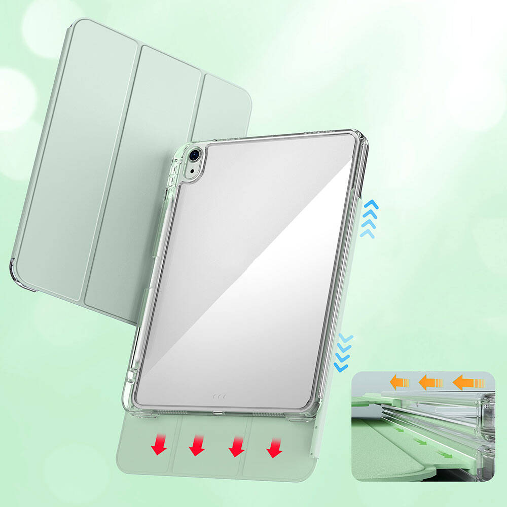 iPad Air 11 2024 Kılıf Magnetik Ayrılabilen Airbagli Zore Sliding Tablet Kılıfı