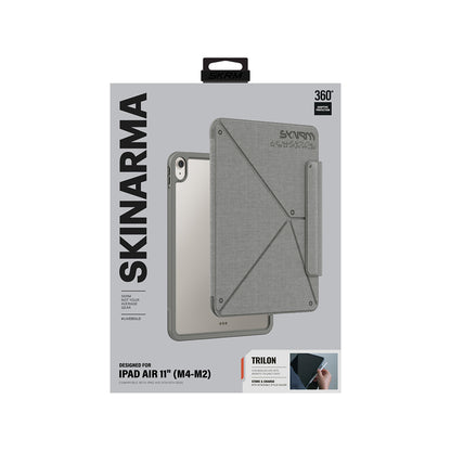 iPad Air 11 2024 Kılıf Skinarma Kalemlikli Dokulu Tasarım Standlı Magnetik Trilon Kılıf