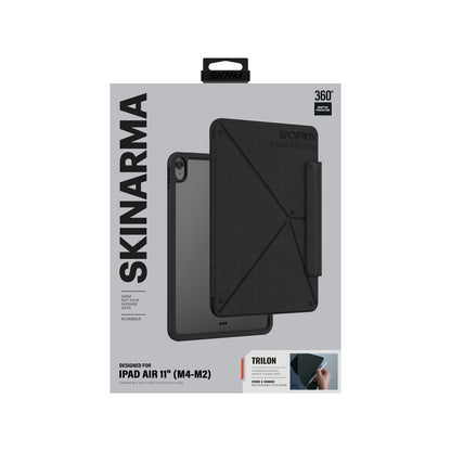 iPad Air 11 2024 Kılıf Skinarma Kalemlikli Dokulu Tasarım Standlı Magnetik Trilon Kılıf